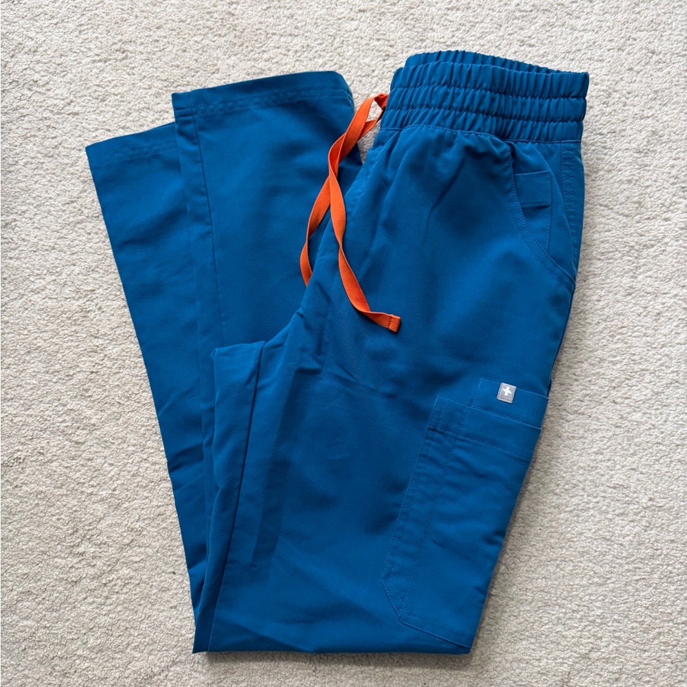 Figs Alps Blue High Waisted Yola XS
